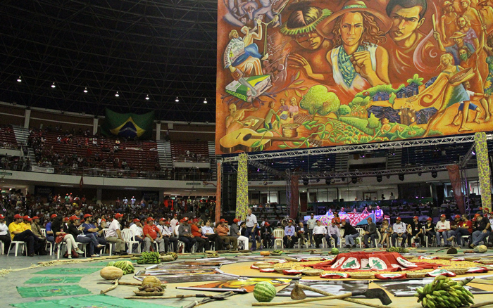 Asamblea del Sexto Congreso Nacional del Movimiento de Trabajadores Sin Tierra (MST) en Brasilia, en el mes de febrero pasado.